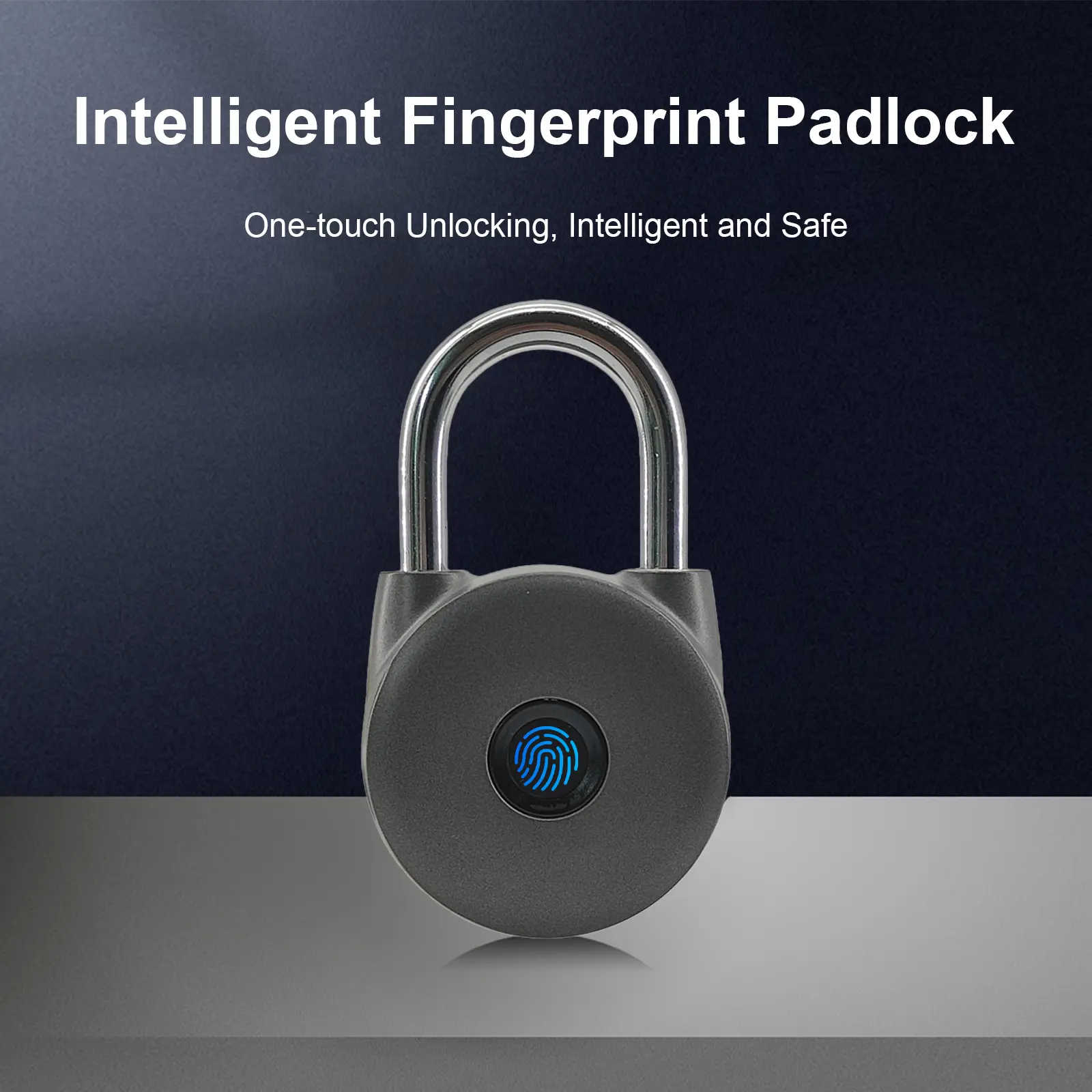 Battery Powered Biometric Fingerprint Combination Padlock, Intelligent and Safe BTS Smart Keyless Lock with USB Recharge, Electronic Key Backup, 20 FP Capacity, IP55 Waterproof, 2000x Uses, Easy-to-Use Digital Interface for Luggage, Gym Locker, Touch