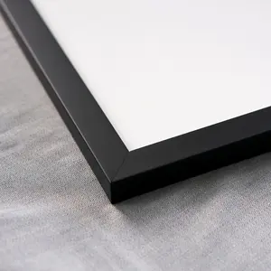 12x18 Black Wood Picture Frame - UV Acrylic, Foam Board Backing, Hanging Hardware