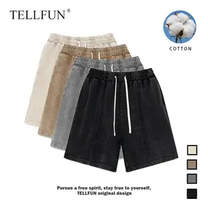 3Pack Men's Sweat Shorts Athletic Vintage Acid Washed Cotton Gym Short Elastic Waist Drawstring Workout Jogger Pants with Pockets Streetwear Athletic Sweat Shorts baggy bottom,summervibes