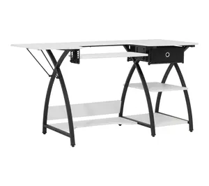 Sew Ready Comet Plus Hobby/Office/Sewing Desk w/ Fold-Down Top
