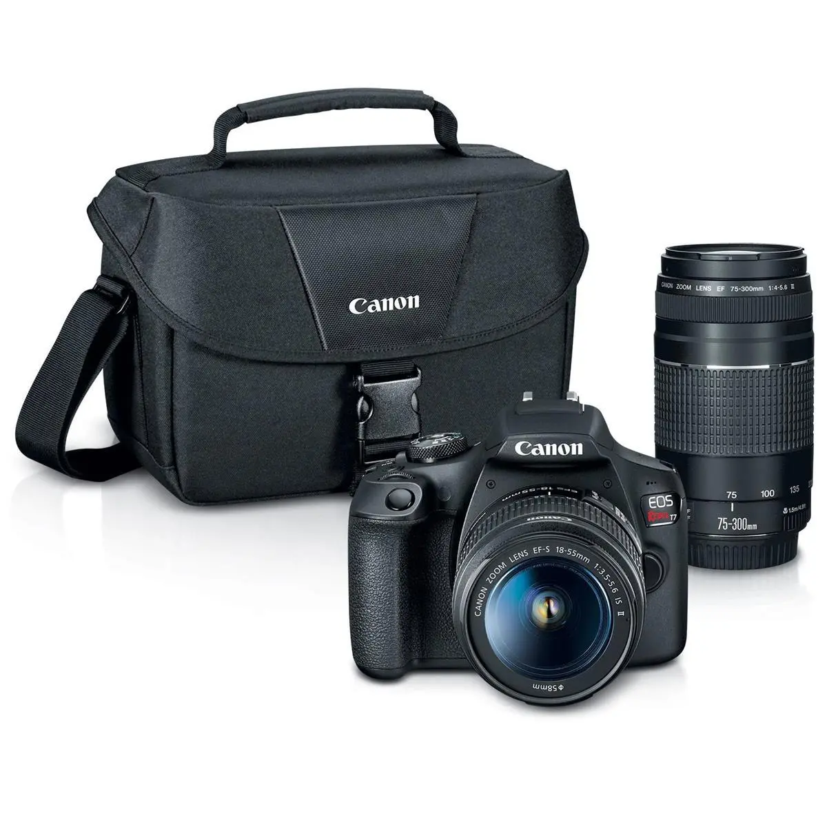 Canon EOS Rebel T7 DSLR Camera with EF-S 18-55mm f/3.5-5.6 IS II Lens and EF 75-300mm f/4-5.6 III Lens
