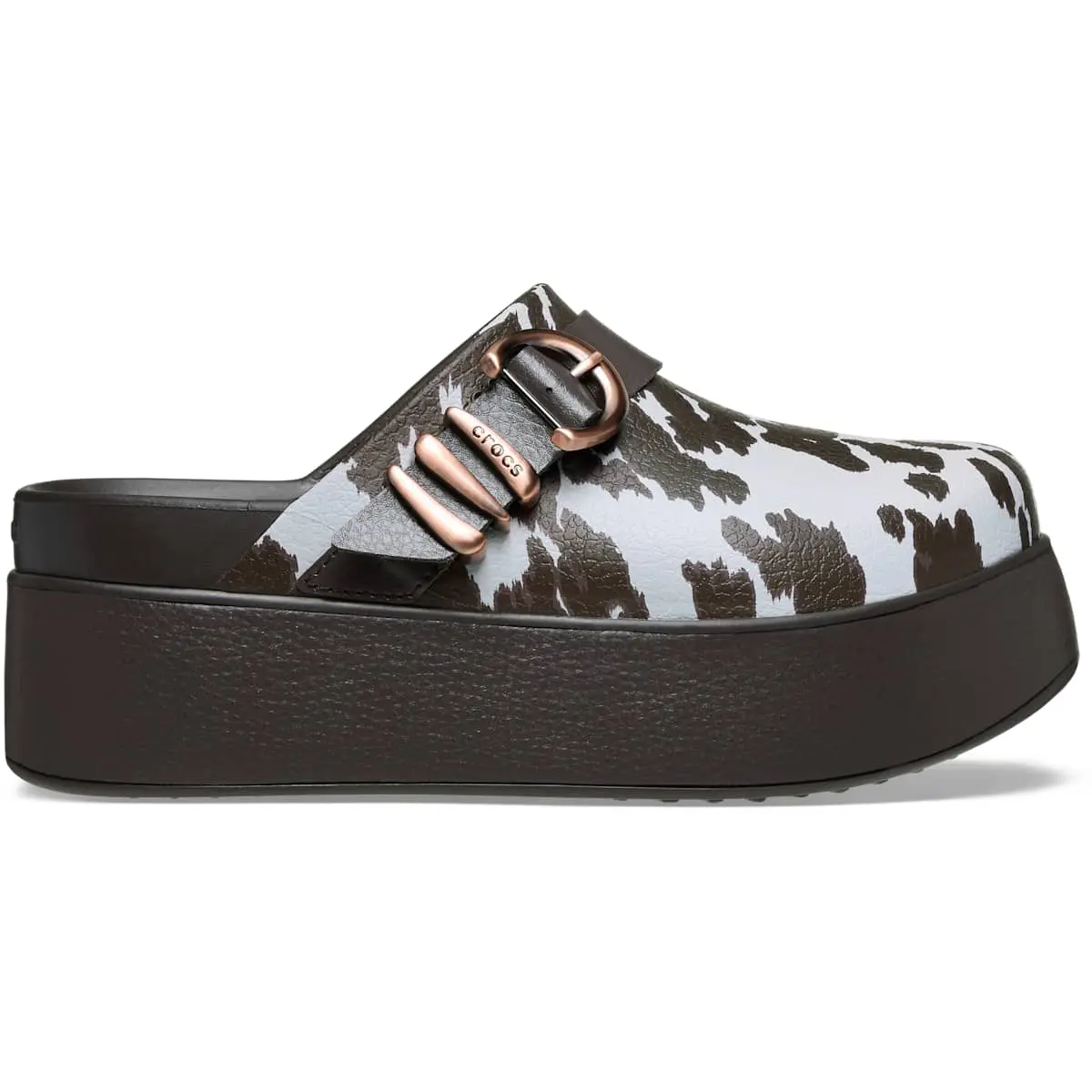 Crocs Women's Dylan Animal Platform Clogs with Metallic Buckle