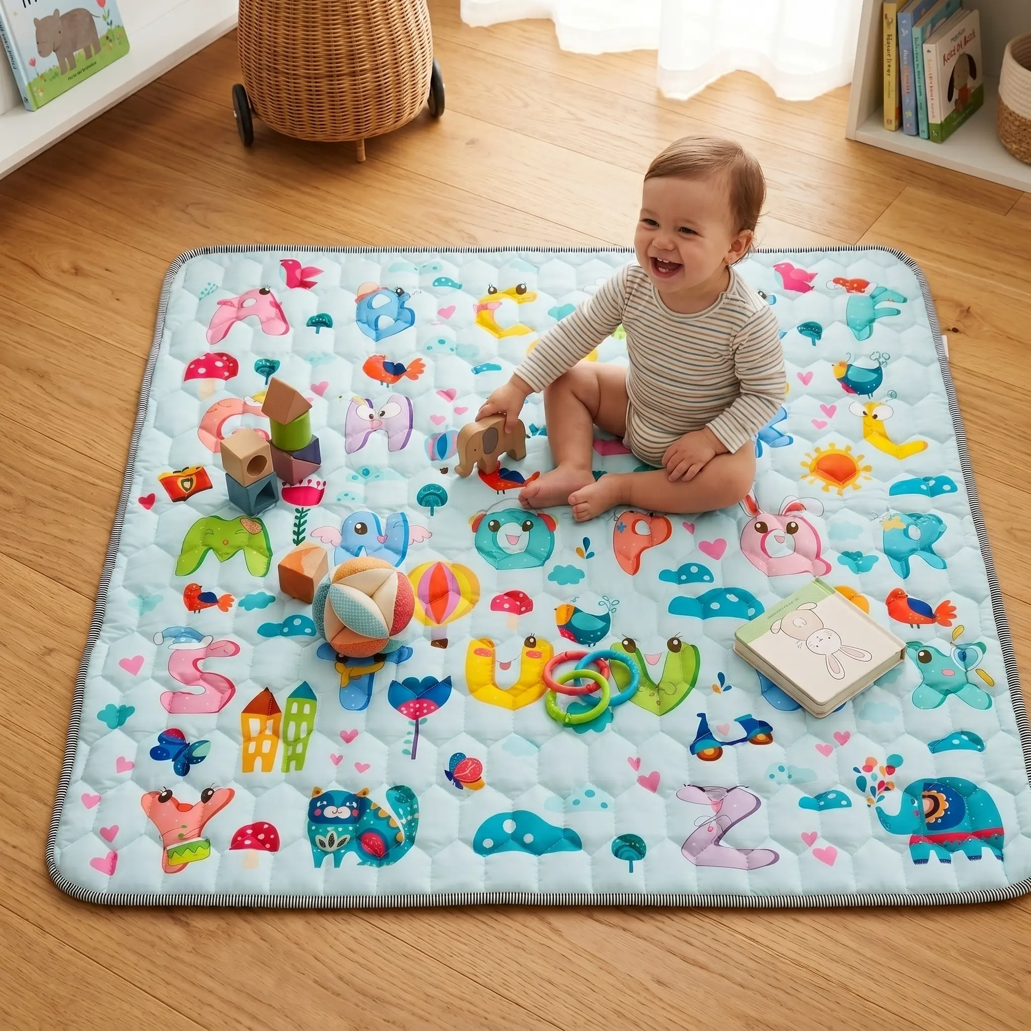 Baby Play Mats For Floor, 47"x47"/71"x77" Extra Thicker & Large Soft Cushioning Foam Playmats For Babies & Toddlers, Foldable Washable Baby Crawling Mat For Playpen, dealsforyou, summerwins, restock, dealsforyoudays, DFYD