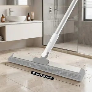 75-117CM Extendable Silicone Magic Broom - Instant Cleaning 3-in-1 Bathroom Squeegee, Window Cleaner & Floor Wiper, Adjustable Length for Glass