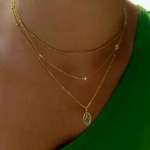 EVRY JEWELS Gold or Silver Plated Women's Hypoallergenic Sunday Sweetheart Layered Necklaces