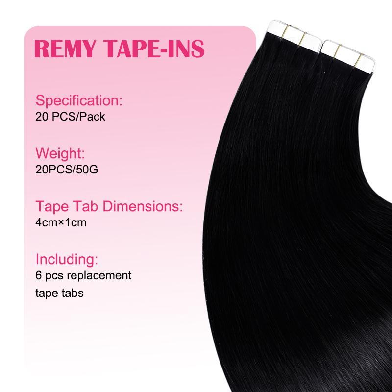 [16inch only #19.9] YoungSee Tape in Hair Extensions Real Human Hair Soft Lightweight Natural Straight 20pcs Pack 12-28 Inch Glueless Silky Straight Invisible Hairpiece #TikTokShopBlackFriday SpringStatements