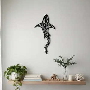 Shark Wall Art Modern Coastal Nautical Decor for Home Decor and Wall Art