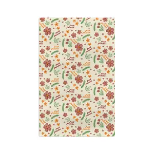 Slightly Subtle Retro Floral Pattern Microfiber Tea Towel | Vintage Flowers, Botanical Kitchen Linen