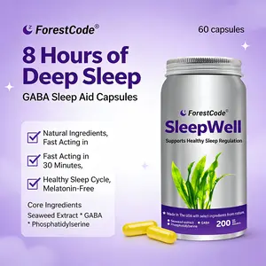 Melatonin Free Sleep Aid (Only $0.23/Cap). Magnesium & Natural Seaweed GABA. Sugar Free. Relieves Stress & Anxiety. Best Present for Parents & Busy Office Workers. Soothe Nerves Deep Rest. 60 Capsules. Minerals Calcium Nighttime Routine Relaxation
