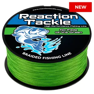 Reaction Tackle Braided Fishing Line - NO FADE Hi Vis Green - NEW