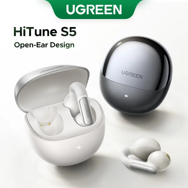 UGREEN S5 Open-Ear Audio Bluetooth Headset Wireless Headphones, Call Receiving with Noise Reduction, 24H Battery Life, IPX5 Water Safe, Casual Wireless Headphones - DealsForYouDays tiktokshopbacktoschool, Call Receiving Wireless Headphones