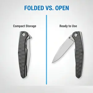 Python folding knife, practical pocket knife, everyday outdoor hiking and camping knife