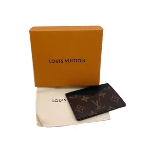 Pre-owned Louis Vuitton Coated Canvas Small Leather Goods NEO Porte Black Card Holder