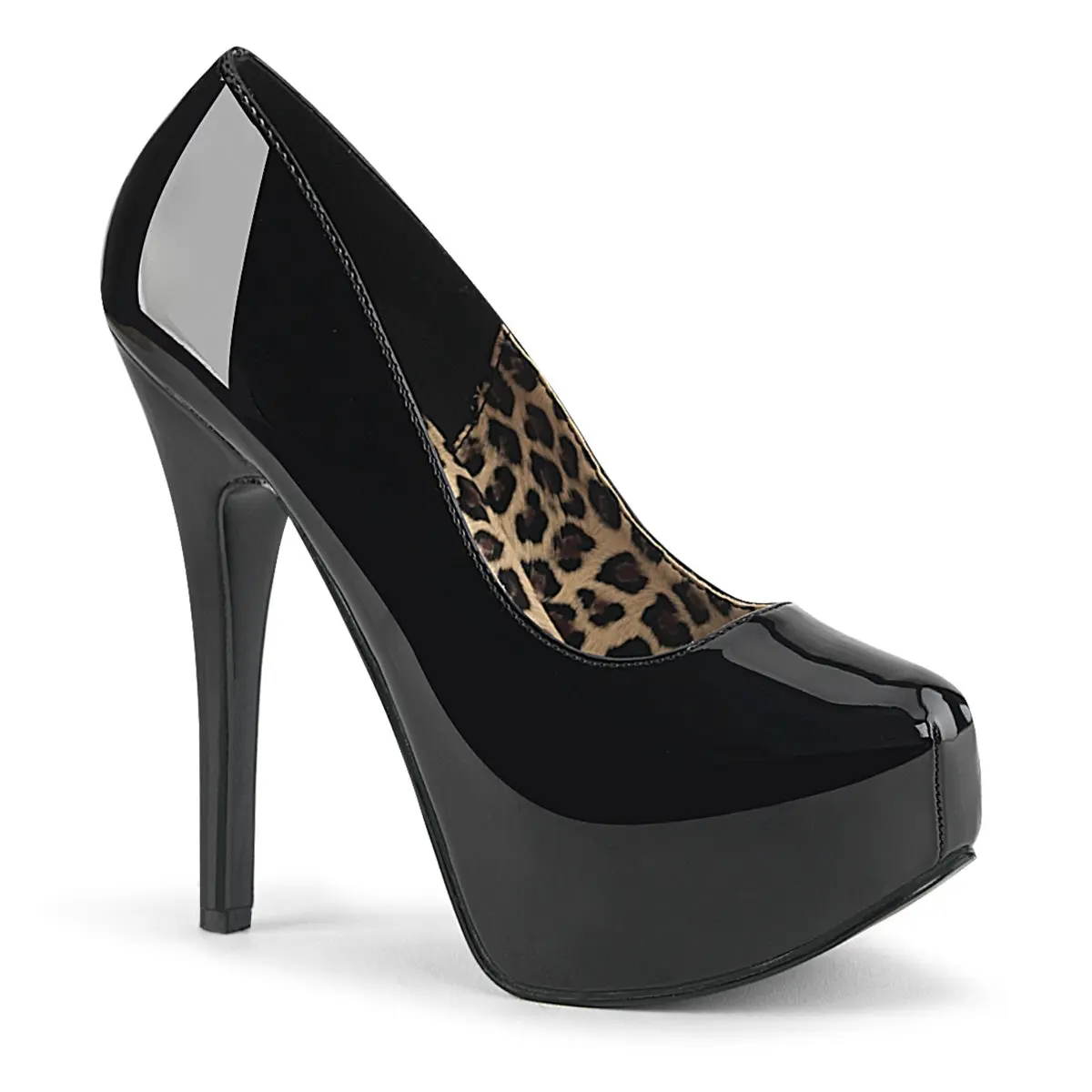 Teeze-06 Women's Classy Platform Pumps, Vintage-Inspired Black Shoes with a 5 3/4" Heel and 1 3/4" Concealed Platform for Irresistible Glamour, Exquisite Heels, Platform Footwear Shoe