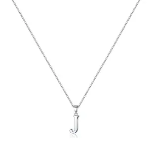 Turandoss S925 Sterling Silver Dainty Initial Necklaces Unisex – Hypoallergenic A-Z Letter Pendant, Minimalist Jewelry Gift for Her