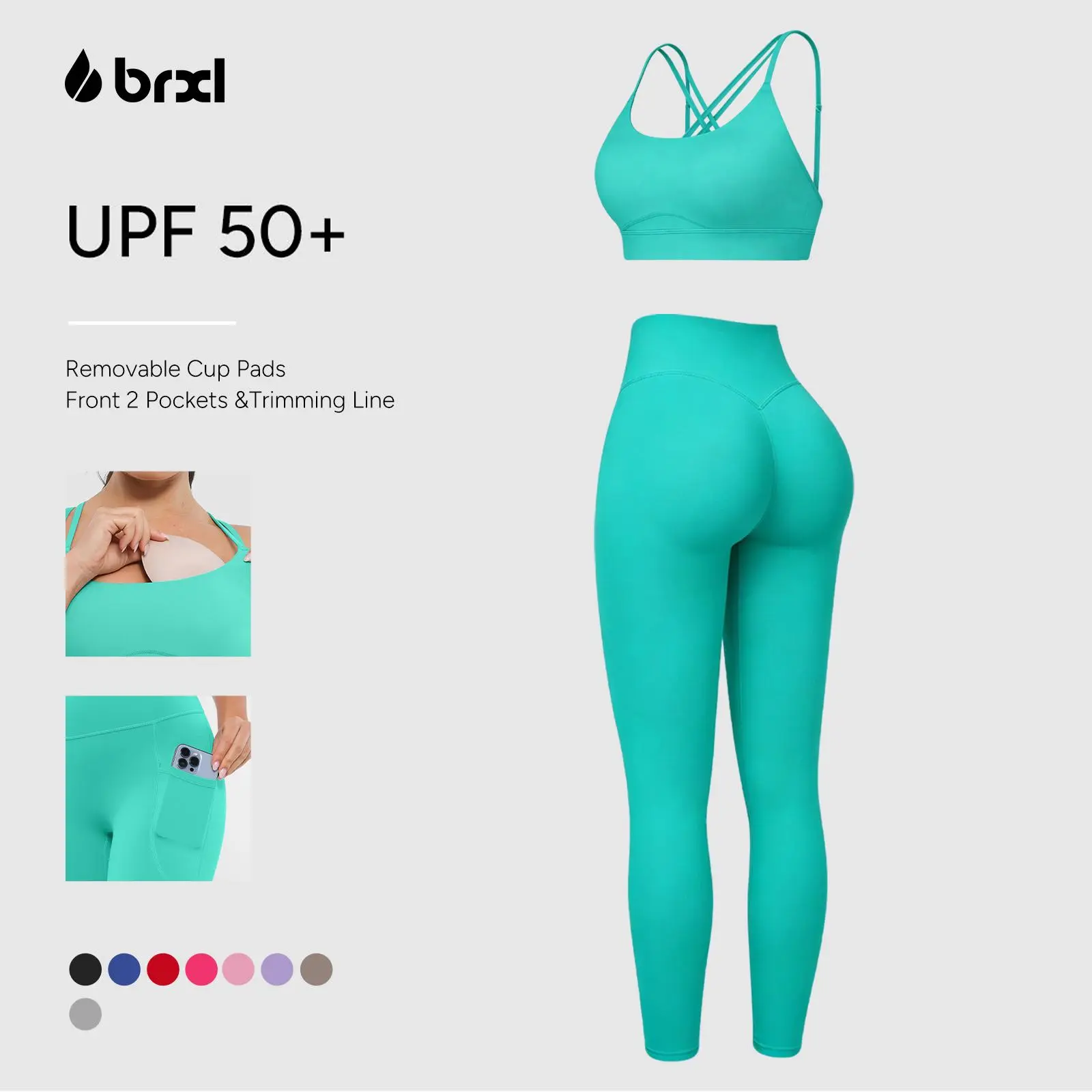 BRXL  Women's High-Waist 25-Inch Yoga Pants - Butter-Soft Leggings with Hip-Sculpting Design #FitnessWorkout #OutdoorFun #HolidayWarm-Up#Summervibes #summer outfits #4th of july outfits #cute summer outfits#vacation outfits