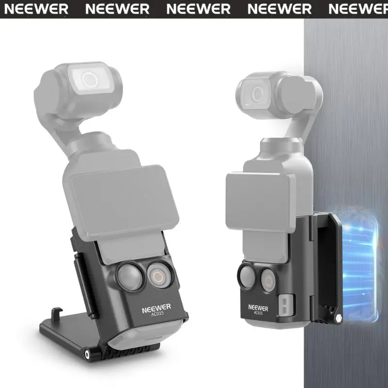 NEEWER AC015 Adjustable Magnetic Camera Mount for DJI Osmo Pocket 3/Xtra Muse, 180° Swivel, Tabletop Support Base Bracket, Multi-Function Expansion Adapter Frame, Vlogging Accessories for Filming Setup (Camera Not Included) tiktokshopbacktoschool, Ac015 M