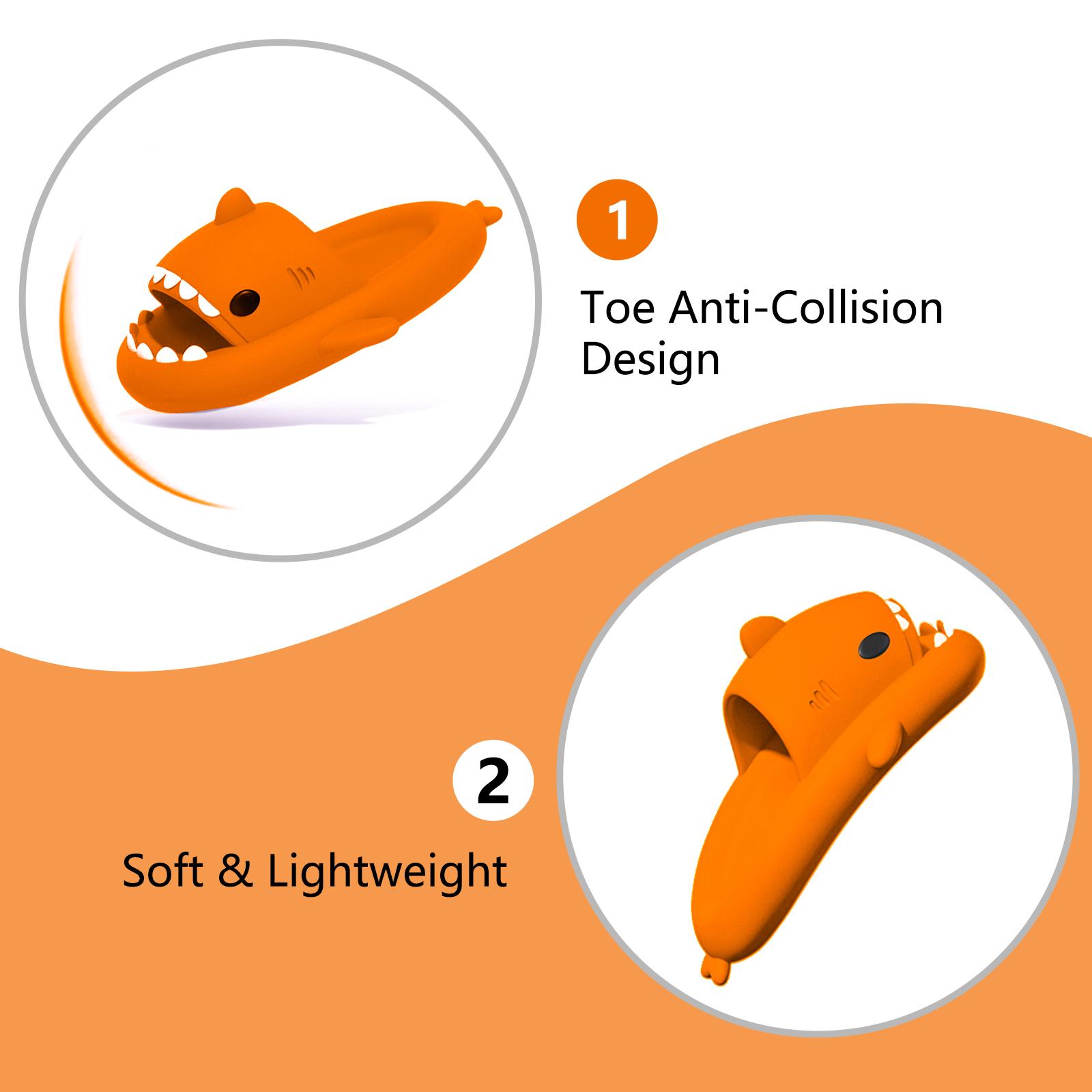 Shark Slides for Women and Men, Cute Shark Slippers Adult Youth Cloudy Summer Soft Lightweight Anti-Slip Thick Sole Beach House Cloud Cushioned Shower Slide Sandals Indoor Outdoor