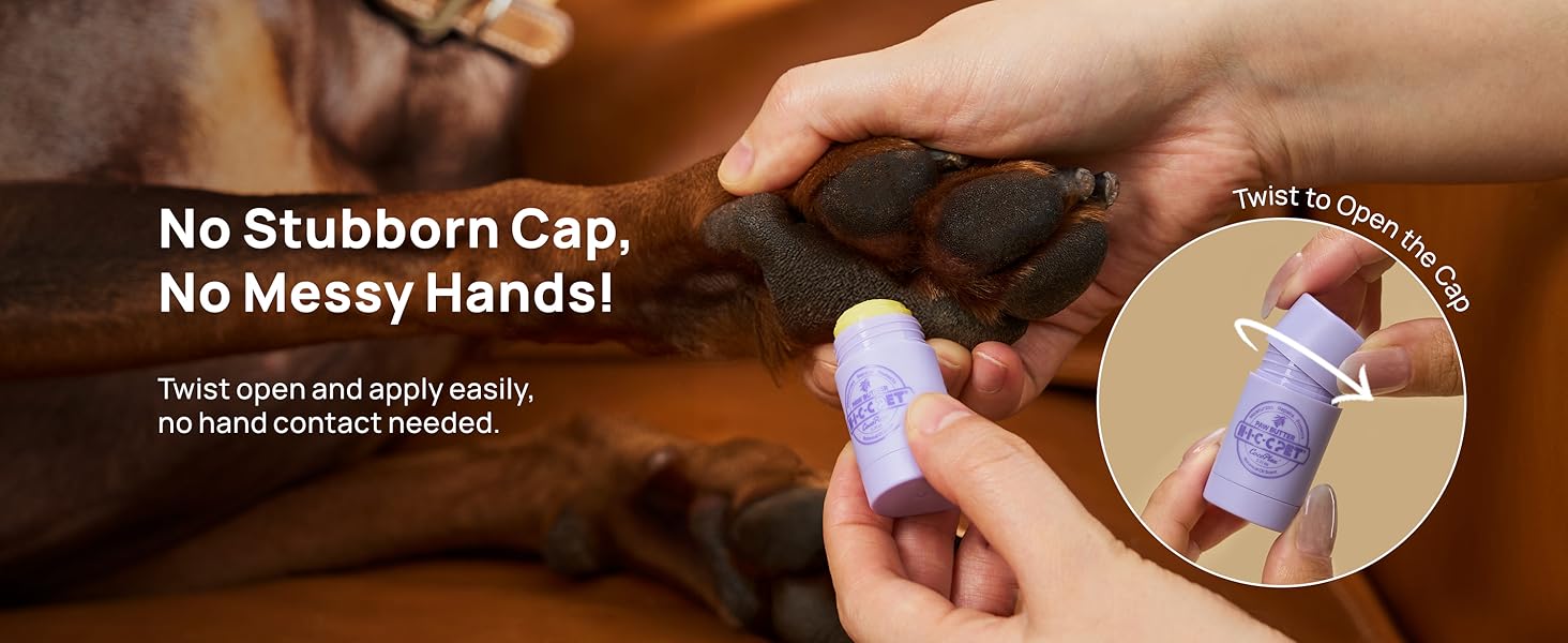 【SpringGlowUp】 Paw Balm Butter For Dogs&Cats , pet's paw pads natural ingredients dog paw balm puppy essentials cat accessories Easy Cleaning, Non-Sticky Moisturizing and non-irritating, pet skin becomes smoother#petlife Box【SpringGlowUp】
