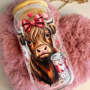 Valentines cup with straw