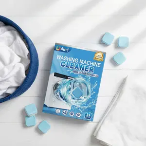 Washing Machine Cleaner Tablets 24 Pack - Deep Cleaning Descaler & Deodorizer for All HE Front & Top Load Washers, Septic Safe Eco-Friendly (Year's Supply)