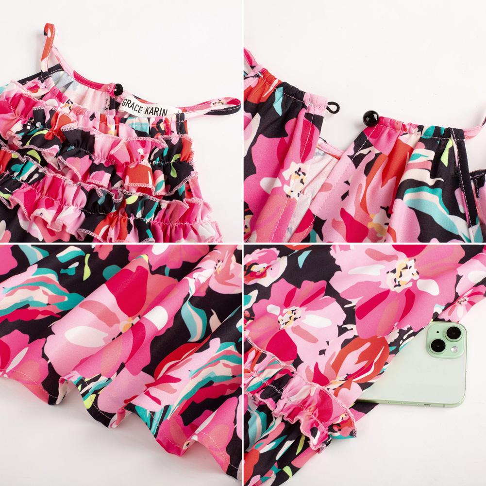 【Runs Large | Size Down】Grace Karin Floral Dress, Boho Casual Style, Summer Daily Look, S-2XL Inclusive Size, Plus Friendly 2XL, Long Maxi Dress with Pockets 【Runs Large | Size Down】Grace Karin Floral Dress, Boho Casual Style, Summer Daily Look, S-2XL Inclusive Size, Plus Friendly 2XL, Long Maxi Dress with Pockets