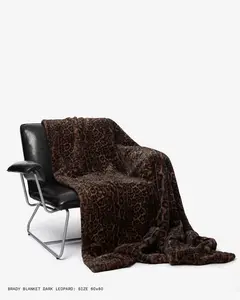 Brady Dark Leopard Blanket