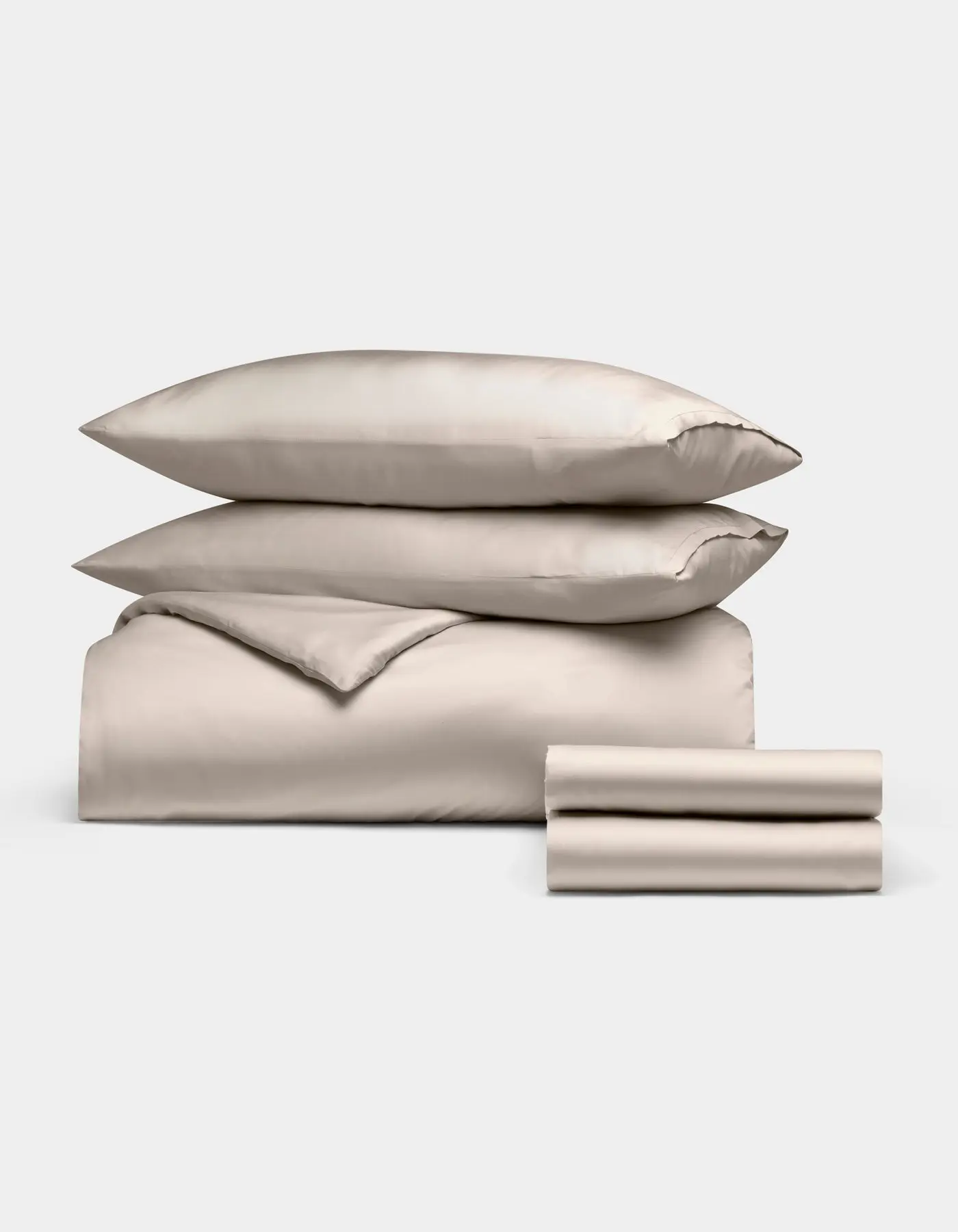 Cozy Earth Bamboo Bedding Deluxe Bundle – Silk | Complete Bamboo Sheet Set, Duvet Cover & Mulberry Silk Comforter Bundle