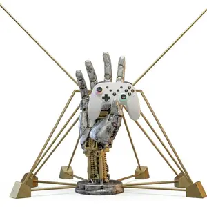 Cyberpunk Mechanical Hand Ornament, Game Controller Stand, Ring & Bracelet Holder, Desktop Display Stand, Photo Prop Decor