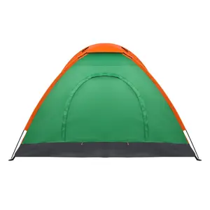 2-Person Waterproof Camping Dome Tent for Outdoor Hiking Survival Orange & Green