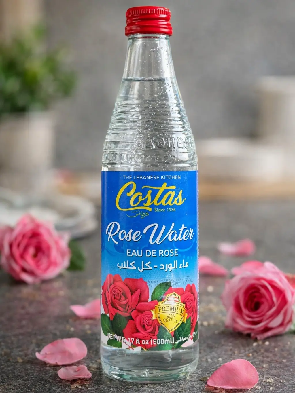 Cortas Premium Rose Water 300ml (10 fl oz) All natural rose water |   Eau de rose | Edible Rose water | Skincare | Cooking | Pure rose water