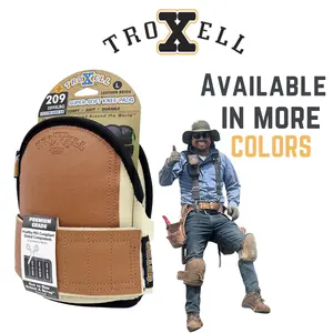 TROXELL USA Super Knee Pads - Heavy-Duty Synthetic Rubber Knee Protection for Carpet Installation
