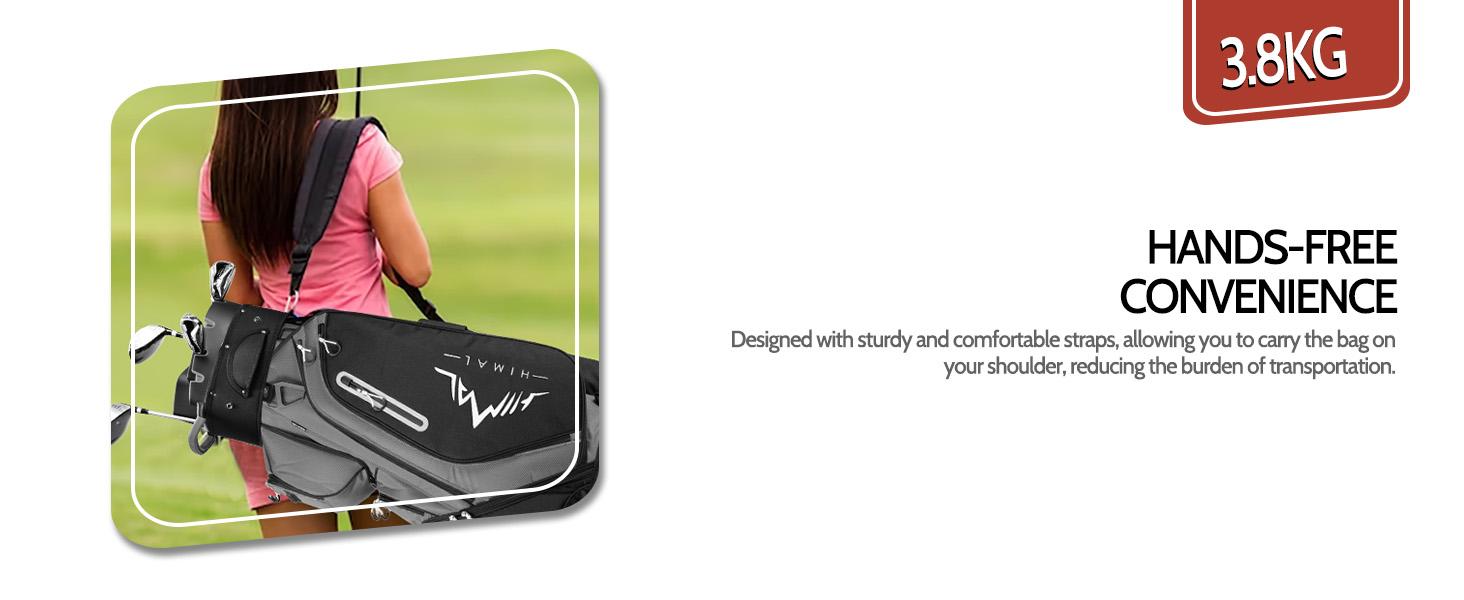 uniHimal 14-Way Soundless Golf Cart Bag Pro with Full Length Divider Top, Golf Bag for Men with Handles and Rain Cover