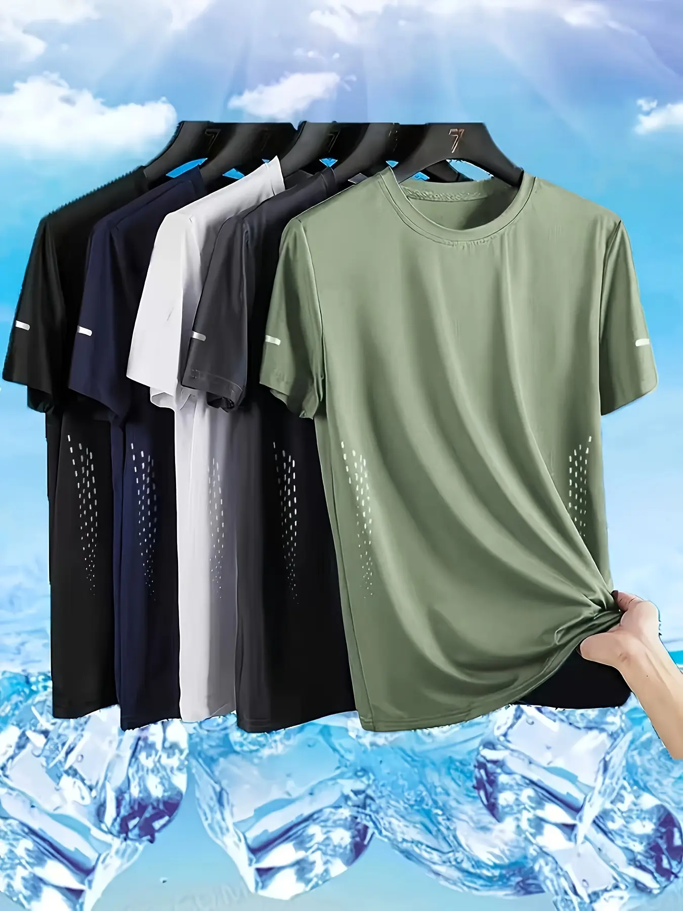 Men’s Quick Dry Sports T Shirt Set – Breathable, Sweat Wicking Crew Neck Short Sleeve, Available in Multiple Colors, Perfect for Gyms and Summer Outdoor Activities, Fitness Tops