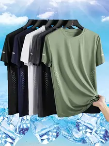 Men’s Quick-Dry Sports T-Shirt Set – Breathable, Sweat-Wicking Crew Neck Short Sleeve, Available in Multiple Colors, Perfect for Gyms and Summer Outdoor Activities, Fitness Tops