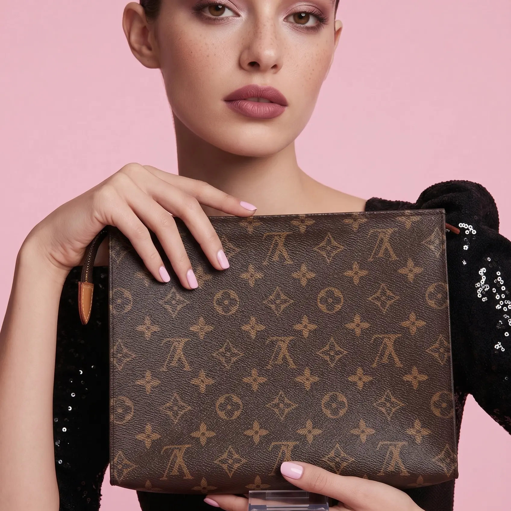 Pre-owned Louis Vuitton Canvas Toiletry Bags Toiletry Pouch Monogram 26