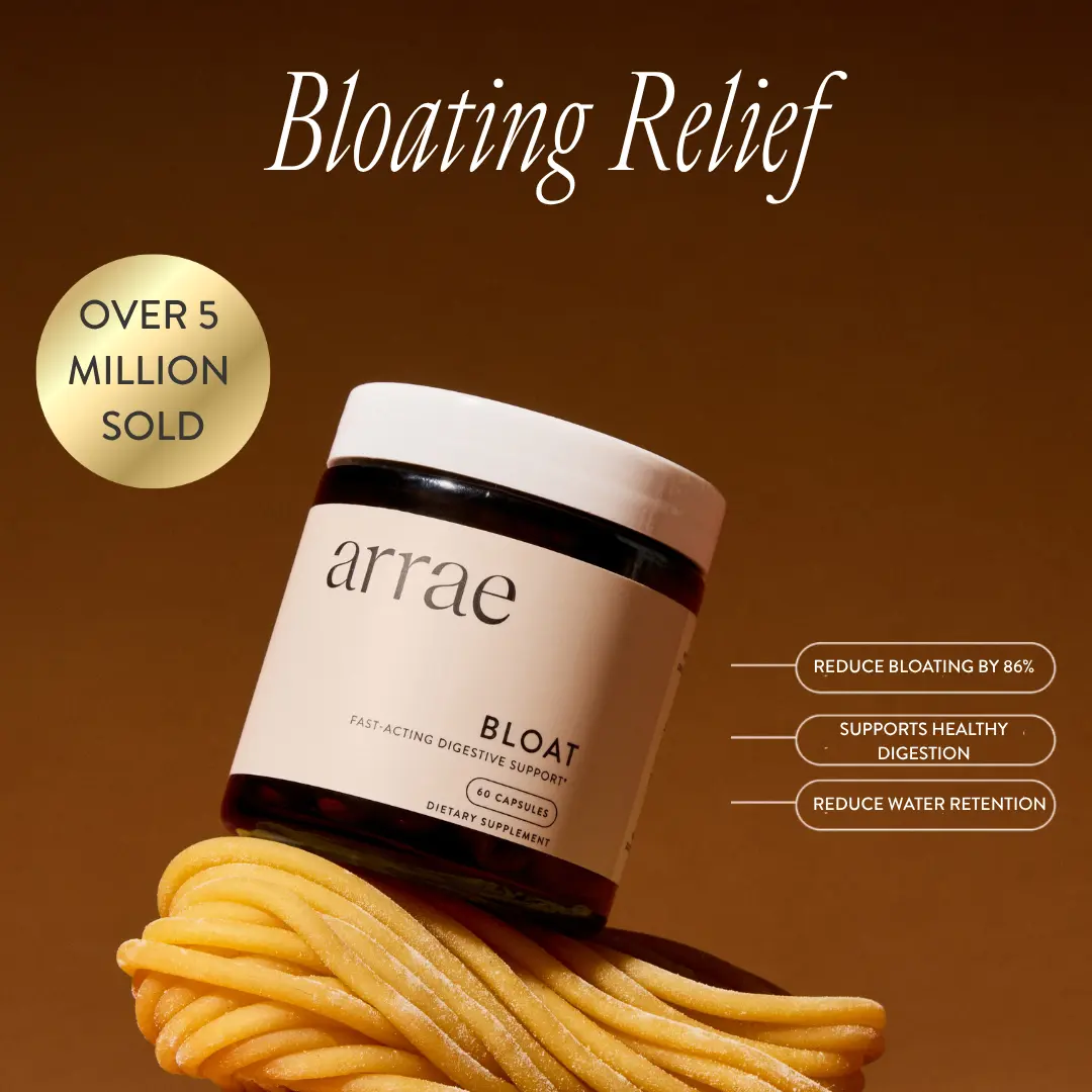 Arrae Bloat | Fast-Acting Bloating Relief Digestive Enzymes & Gas Relief Capsules, 30-Day Supply| Natural Healthcare Dietary Supplement Edible