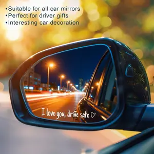 4PCS I Love You Drive Safe Decal Simple Design for Safe Driving Ideal for Drivers and Car Enthusiasts Vehicle Exterior Decoration Windshield Sticker rearview mirror sticker