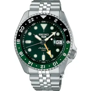 5 Sports SKX GMT Automatic Green Dial Sprite Bezel Men's Watch SSK035