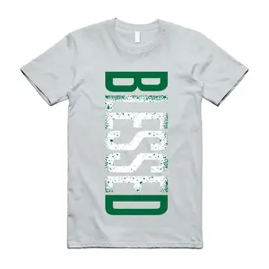 Unisex Short-Sleeve T-Shirt, 1 Summit White/Pure Platinum/Pine Green Yarn Top with Pocket, Matching VERTBLS Outfit