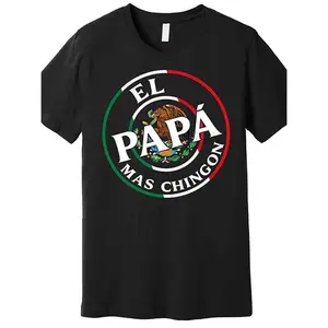 Father Day Gift Funny Mexican Dad Premium Short Sleeve Graphic T Shirt for Men