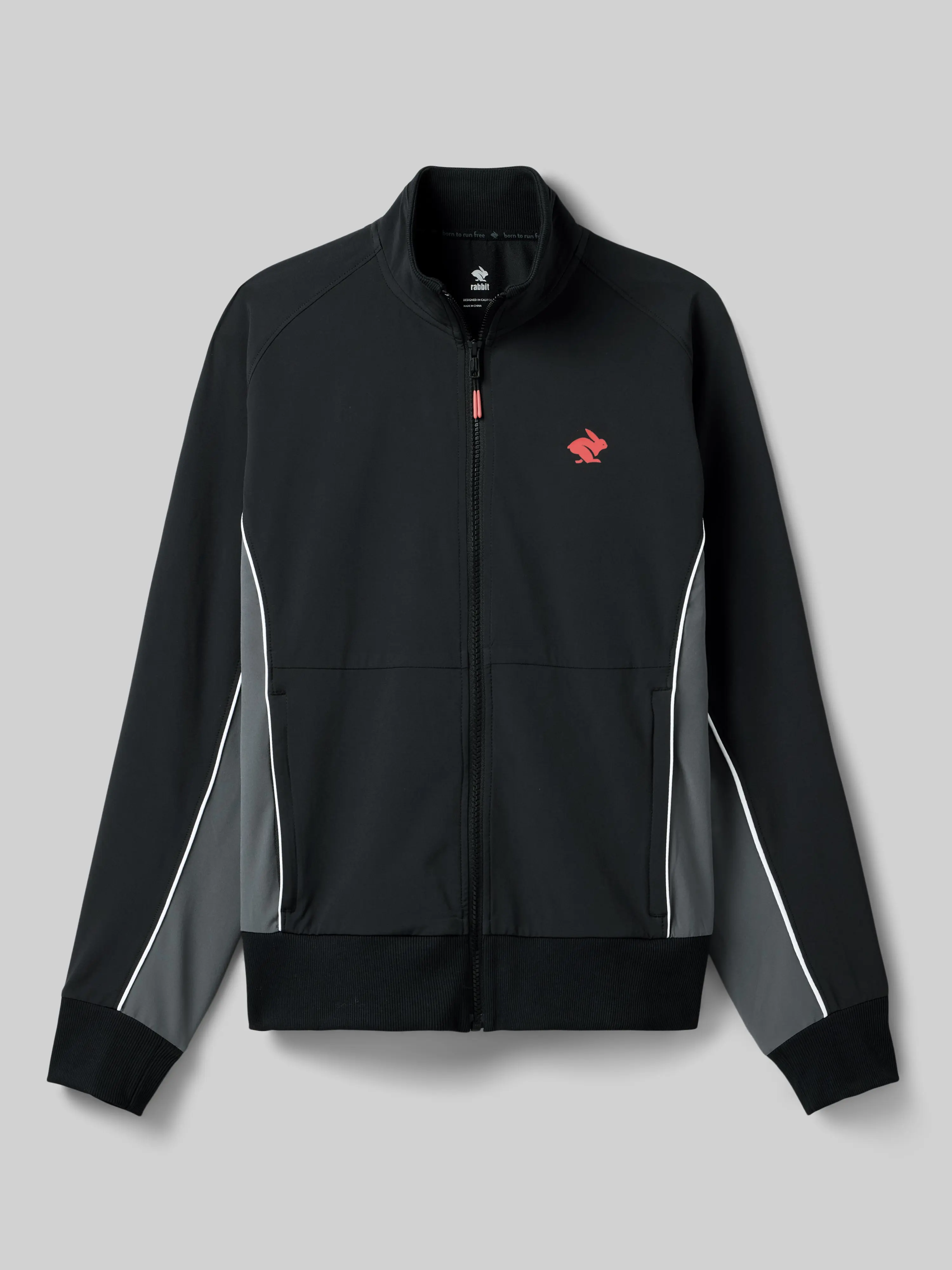 Chaser Semi-Relaxed Track Jacket - Athletic Top, Sports Outerwear Activewear with 91% Recycled Polyester, 9% Spandex Fabric, Reflective Trim, Zipper Closure, 2 Front Pockets, Cropped at Waist, Cling-Free for Race Weekend, Cold Wash Compatible