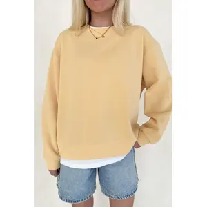 Sophie Crew Twofer Pullover in Butter