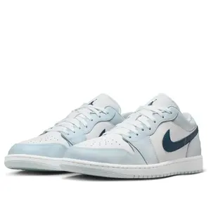 Jordan 1 Low Aura Squadron Blue Men's 553558-400 New Sneakers Jordan 1 Low Aura Squadron Blue Men's 553558-400 New Sneakers