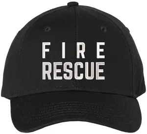 Fire Rescue Embroidered Baseball Cap | Firefighter Fire Dept. First Responder Structured Hat