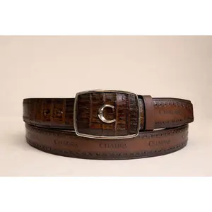 Cinturon Cuadra Exotico Color Miel