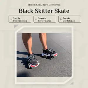 Black Skitter Skate - Sturdy Construction & Smooth Performance for All Levels - Enhance Confidence & Enjoy Every Ride