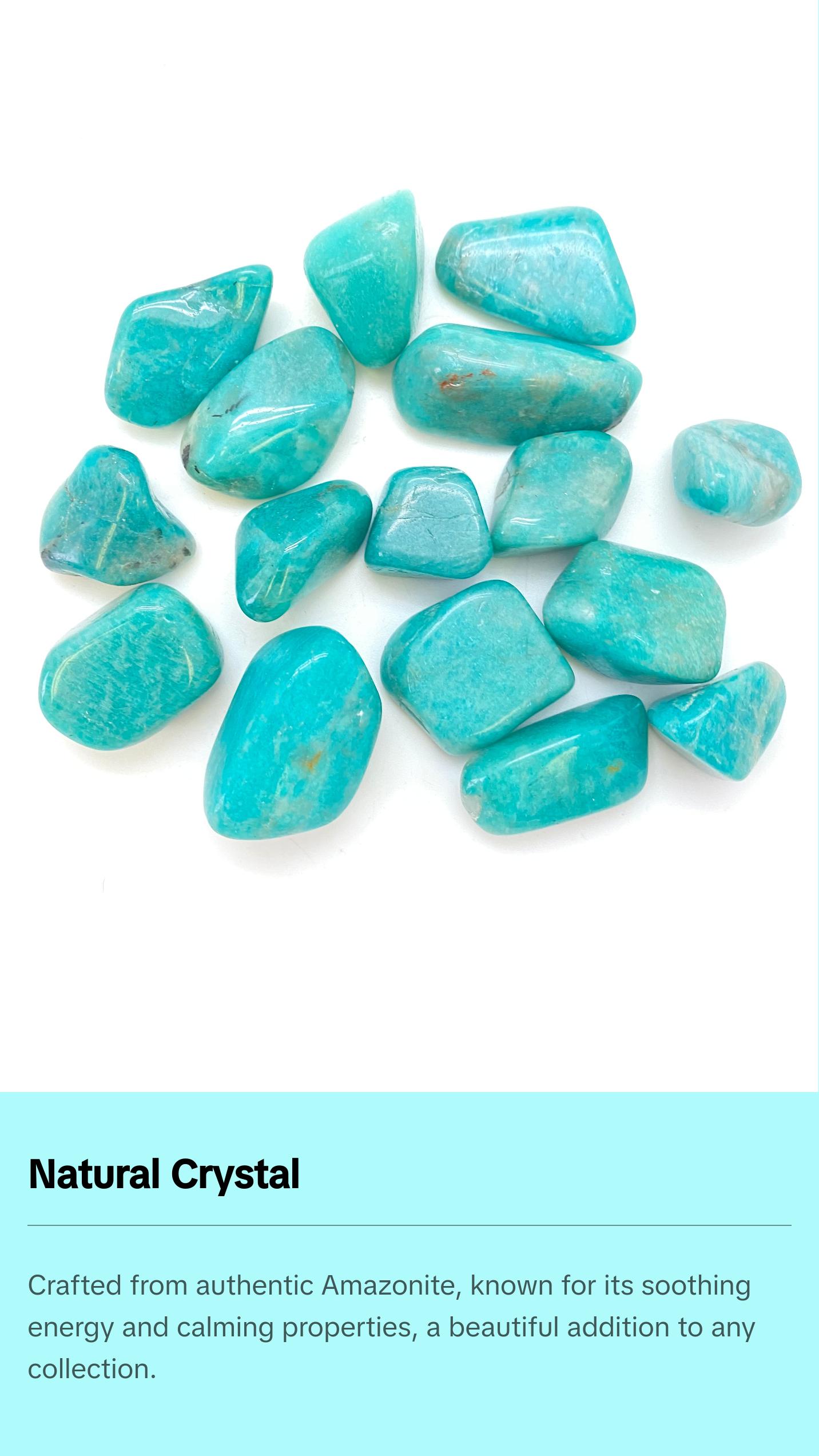 Amazonite Tumbled Stone - Polished Natural Amazonite Crystal Amazonite Tumbled Stone - Polished Natural Amazonite Crystal