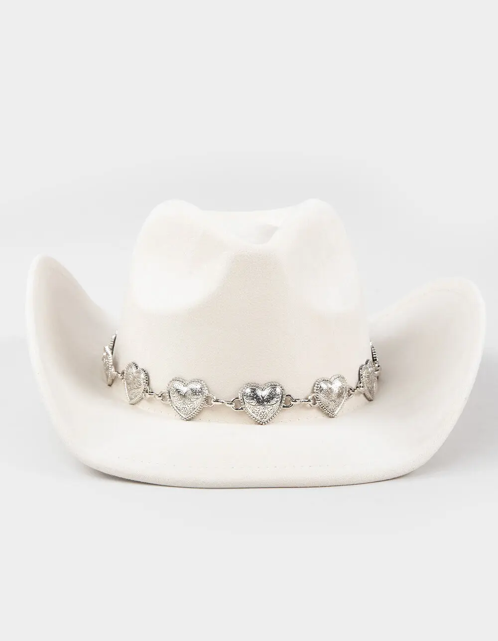 Heart Buckle Cowboy Hat, White