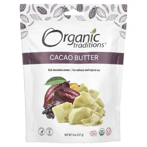 Organic Traditions Cacao Butter, 8 oz (227 g)